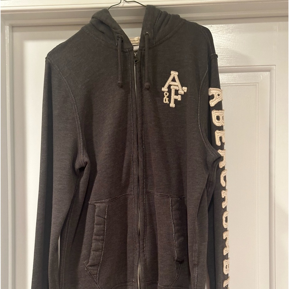 Abercrombie & Fitch Mens Medium Full Zip Hoodie Muscle Fit